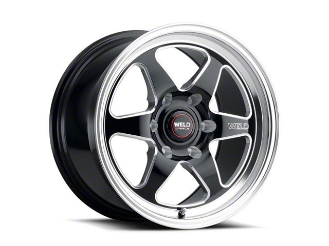 Weld Racing Ventura 6 Drag Gloss Black Milled 6-Lug Wheel; 17x7; 20mm Offset (15-20 F-150)