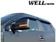 WELLvisors Off-Road Series Taped-on Window Visors Wind Deflectors; Front and Rear; Dark Tint (09-14 F-150 SuperCrew)