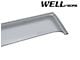 WELLvisors Off-Road Series Taped-on Window Visors Wind Deflectors; Front and Rear; Dark Tint (09-14 F-150 SuperCrew)