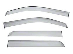 WELLvisors Premium Series Taped-on Window Visors Wind Deflectors; Front and Rear; Dark Tint (09-14 F-150 SuperCrew)