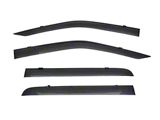 WELLvisors Premium Series Taped-on Window Visors Wind Deflectors; Front and Rear; Dark Tint (21-24 F-150 SuperCrew)