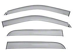 WELLvisors Premium Series Taped-on Window Visors Wind Deflectors; Front and Rear; Dark Tint (10-18 RAM 3500 Crew Cab, Mega Cab)