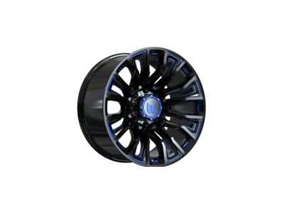 Wesrock Wheels Maverick Gloss Black Milled with Blue Tint 6-Lug Wheel; 20x10; -12mm Offset (24-25 Ranger)