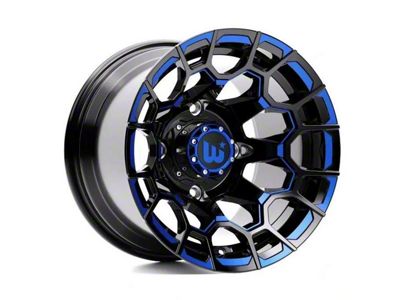 Wesrock Wheels Spur Gloss Black Milled with Blue Tint 6-Lug Wheel; 20x10; -12mm Offset (2024 Ranger)