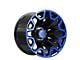 Wesrock Wheels Blaze Gloss Black Machined with Blue Tint and Silver Decorative Bolts 6-Lug Wheel; 20x12; -44mm Offset (04-08 F-150)