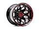 Wesrock Wheels Spur Gloss Black Milled with Red Tint 6-Lug Wheel; 20x10; -12mm Offset (04-08 F-150)