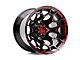 Wesrock Wheels Spur Gloss Black Milled with Red Tint 6-Lug Wheel; 22x12; -44mm Offset (04-08 F-150)