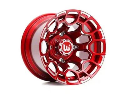 Wesrock Wheels Spur Candy Red Milled 6-Lug Wheel; 22x12; -44mm Offset (07-13 Sierra 1500)