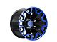 Wesrock Wheels Blaze Gloss Black Machined with Blue Tint and Silver Decorative Bolts 6-Lug Wheel; 20x10; -12mm Offset (07-13 Silverado 1500)
