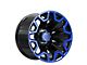 Wesrock Wheels Blaze Gloss Black Machined with Blue Tint and Silver Decorative Bolts 6-Lug Wheel; 20x12; -44mm Offset (07-13 Silverado 1500)