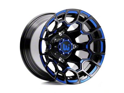 Wesrock Wheels Spur Gloss Black Milled with Blue Tint 6-Lug Wheel; 20x10; -12mm Offset (14-18 Sierra 1500)