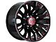 Wesrock Wheels Maverick Gloss Black Milled with Red Tint 6-Lug Wheel; 20x10; -12mm Offset (15-20 F-150)