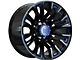 Wesrock Wheels Maverick Gloss Black Milled with Blue Tint 6-Lug Wheel; 20x10; -12mm Offset (15-20 F-150)