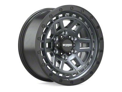 Wesrock Wheels BT-26 Anthracite with Black Simulated Beadlock 6-Lug Wheel; 18x9; 0mm Offset (23-24 Canyon)