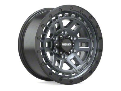 Wesrock Wheels BT-26 Anthracite with Black Simulated Beadlock 6-Lug Wheel; 17x8.5; 0mm Offset (23-24 Colorado)