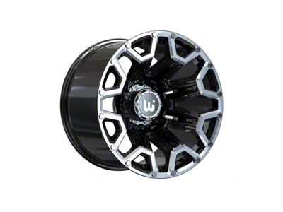 Wesrock Wheels Blaze Gloss Black Machined Silver Decorative Bolts 6-Lug Wheel; 20x12; -44mm Offset (19-24 RAM 1500)
