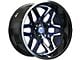 Wesrock Wheels Ranger Gloss Black Milled with Blue Tint 6-Lug Wheel; 22x12; -44mm Offset (19-23 Ranger)