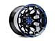 Wesrock Wheels Spur Gloss Black Milled with Blue Tint 6-Lug Wheel; 22x12; -44mm Offset (19-24 Sierra 1500)