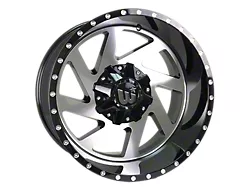 Western Wheels CACTUS Brush Face with Gloss Black Lip 8-Lug Wheel; 20x12; -44mm Offset (01-06 Silverado 2500 HD)