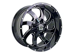 Western Wheels DUSTY Gloss Black with Side Milling and Spot 8-Lug Wheel; 20x10; -12mm Offset (01-06 Silverado 2500 HD)