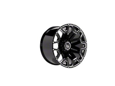 Western Wheels BLAZE Gloss Black with Milling Spokes 5-Lug Wheel; 20x10; -12mm Offset (02-08 RAM 1500, Excluding Mega Cab)