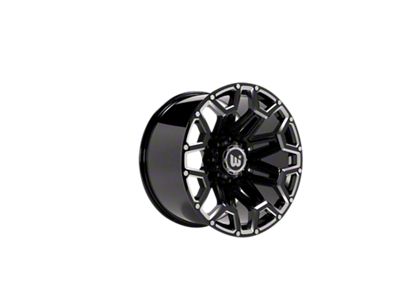 Western Wheels BLAZE Gloss Black with Milling Spokes 5-Lug Wheel; 20x12; -44mm Offset (02-08 RAM 1500, Excluding Mega Cab)