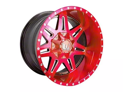 Western Wheels TRAIL2 Red Machined Face with Lip 5-Lug Wheel; 20x12; -44mm Offset (02-08 RAM 1500, Excluding Mega Cab)