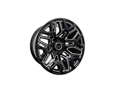 Western Wheels TUNDRA Gloss Black with Milling Spokes 5-Lug Wheel; 20x10; -12mm Offset (02-08 RAM 1500, Excluding Mega Cab)