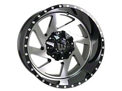 Western Wheels CACTUS Brush Face with Gloss Black Lip 8-Lug Wheel; 20x12; -44mm Offset (03-09 RAM 2500)