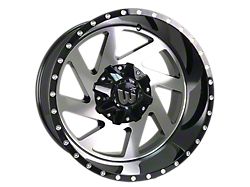 Western Wheels CACTUS Brush Face with Gloss Black Lip 8-Lug Wheel; 20x12; -44mm Offset (03-09 RAM 3500 SRW)