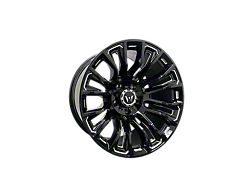 Western Wheels MAVERICK Gloss Black with Milling Spokes 8-Lug Wheel; 20x10; -12mm Offset (03-09 RAM 3500 SRW)