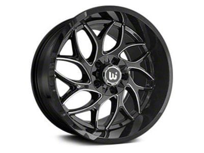 Western Wheels DUKE Gloss Black with Milling Spokes 6-Lug Wheel; 20x10; -12mm Offset (04-08 F-150)