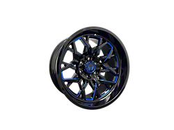 Western Wheels EDGE Gloss Black with Blue Milling 6-Lug Wheel; 20x10; -12mm Offset (04-08 F-150)