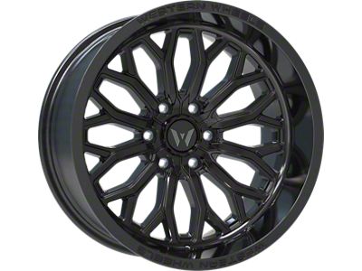 Western Wheels IR08 Gloss Black Milling Spokes 6-Lug Wheel; 20x10; -12mm Offset (04-08 F-150)