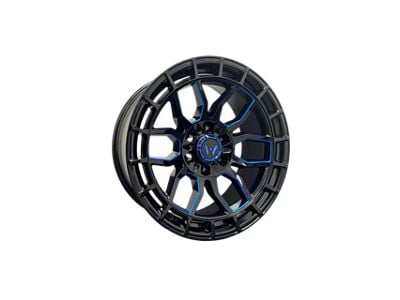 Western Wheels TR70 Gloss Black with Blue Milling 6-Lug Wheel; 20x9; -12mm Offset (04-08 F-150)