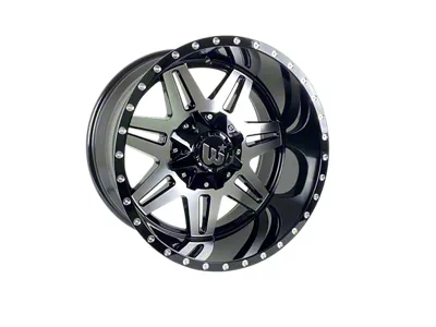 Western Wheels TRAIL2 Brush Face with Gloss Black Lip 6-Lug Wheel; 20x12; -44mm Offset (07-13 Sierra 1500)