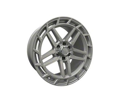 Western Wheels HC66 Machined Silver Face Satin 6-Lug Wheel; 22x10; 30mm Offset (07-13 Silverado 1500)