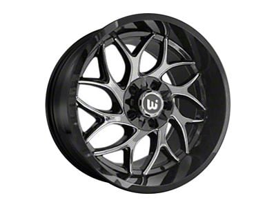 Western Wheels DUKE Brush Face with Black Lip 8-Lug Wheel; 20x10; -12mm Offset (08-10 F-350 Super Duty SRW)