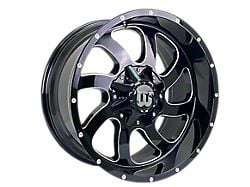 Western Wheels DUSTY Gloss Black with Side Milling and Spot 8-Lug Wheel; 20x10; -12mm Offset (10-18 RAM 2500)