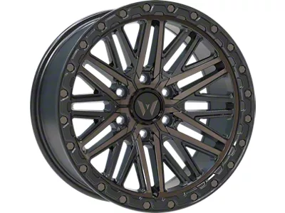 Western Wheels AL04 Bronze Machined Face with Black Lip 6-Lug Wheel; 20x10; -12mm Offset (14-18 Silverado 1500)