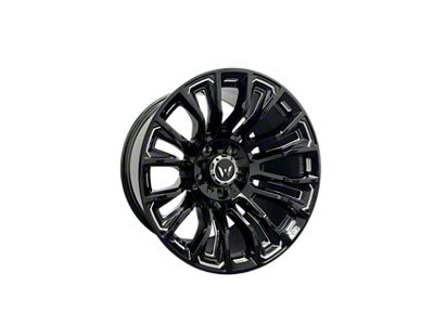 Western Wheels MAVERICK Gloss Black with Milling Spokes 6-Lug Wheel; 20x10; -12mm Offset (14-18 Silverado 1500)