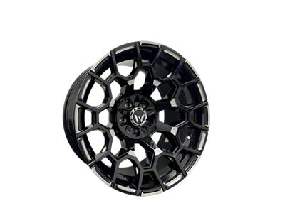 Western Wheels SPUR Gloss Black with Milling Spokes 6-Lug Wheel; 22x12; -44mm Offset (14-18 Silverado 1500)