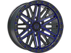 Western Wheels AL04 Blue Machined Face with Black Lip 6-Lug Wheel; 20x10; -12mm Offset (15-20 F-150)