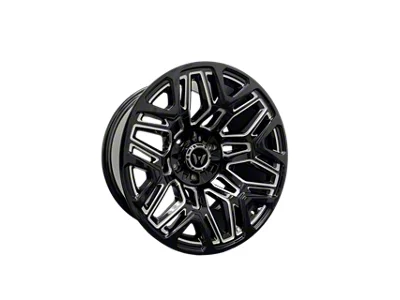 Western Wheels TUNDRA Gloss Black with Milling Spokes 6-Lug Wheel; 20x10; -12mm Offset (15-20 Yukon)