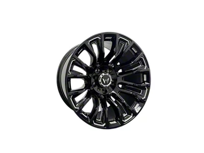 Western Wheels MAVERICK Gloss Black with Milling Spokes 8-Lug Wheel; 20x10; -12mm Offset (17-22 F-250 Super Duty)