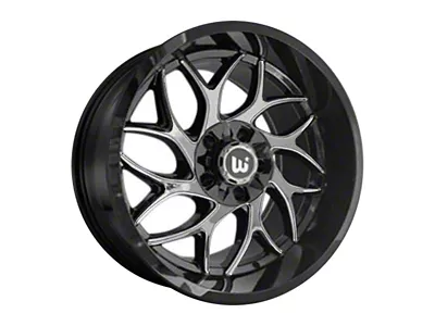 Western Wheels DUKE Brush Face with Black Lip 8-Lug Wheel; 20x10; -12mm Offset (17-22 F-350 Super Duty SRW)