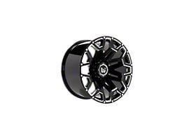 Western Wheels BLAZE Gloss Black with Milling Spokes 6-Lug Wheel; 20x12; -44mm Offset (99-06 Silverado 1500)