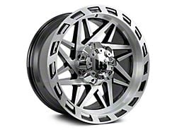 Western Wheels BOULDER Brush Face with Gloss Black Lip 6-Lug Wheel; 20x10; -12mm Offset (99-06 Silverado 1500)