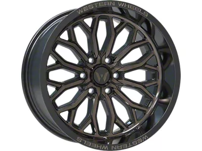 Western Wheels IR08 Bronze Machined Face Satin 6-Lug Wheel; 20x10; -12mm Offset (99-06 Silverado 1500)