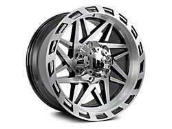 Western Wheels BOULDER Brush Face with Gloss Black Lip 6-Lug Wheel; 20x10; -12mm Offset (23-25 Canyon)